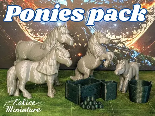 Ponies pack, Schleich compatible
