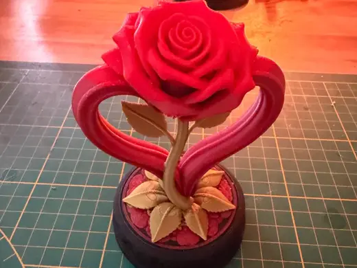 Rose im Herz – dekoratives