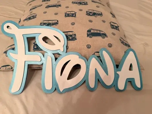 Disney Name Sign FIONA Kid Room Wall Decor