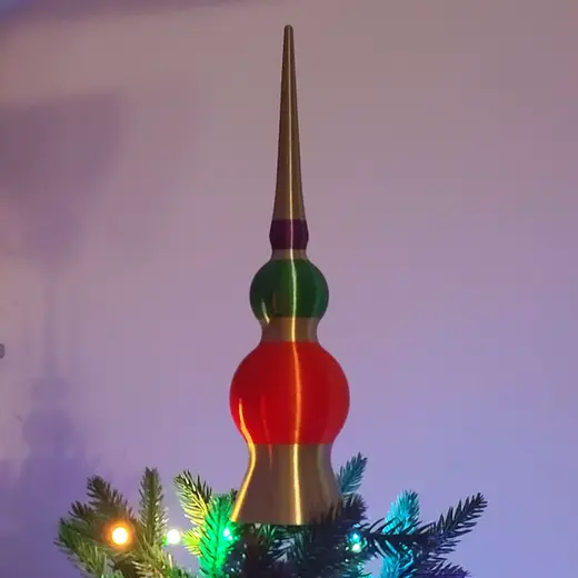 HIGH POLY - Olde World Tree Topper (Double Ball)