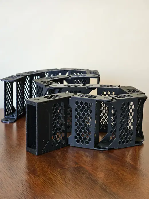 Hex Desk Cable Chain with Mount and End Cap