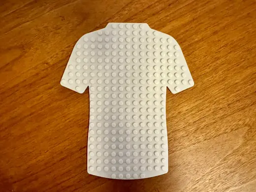 T-Shirt Shaped Brick-Compatible Base Plate
