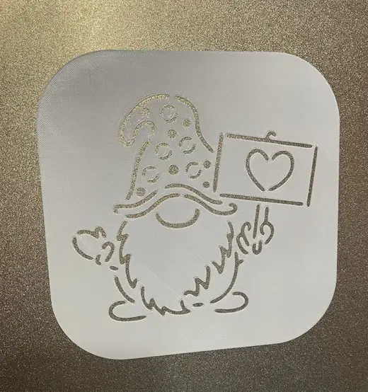Christmas Gnome 3 - template Stencil