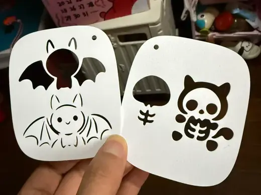 万圣节彩绘模板 蝙蝠 骷髅 幽灵