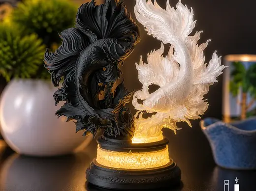 Yin Yang Koi Lamp – No AMS, Multi-Part Assembly