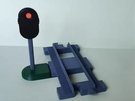 Duplo Train Track Railway Signal 3 Colors Fidget