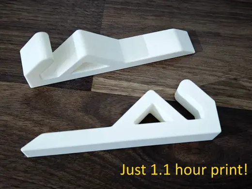Minimalist laptop stand prop (fast print, 50°)