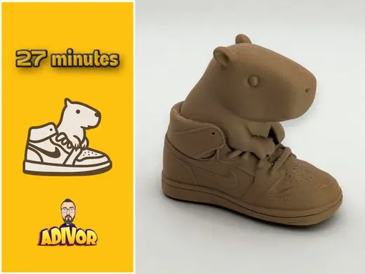 CapyKix – Capybara Figurine in a Sneaker Logo