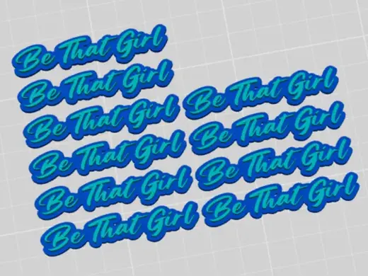 Cheer Pin Text-"Be That Girl" 2.0