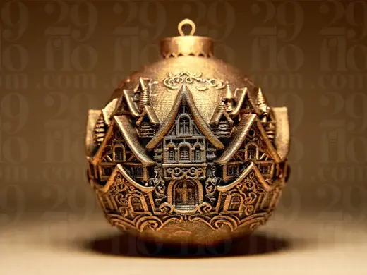 Village - Christmas Decorative Ball