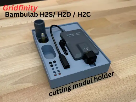 Bambulab H2 cutting modile gridfinity holder