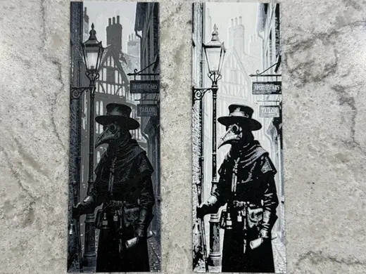 Plague Doctor Bookmarks, HueForge
