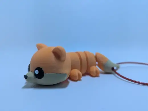 Cute Articulated Flexi Fox Keychain - Print Toy