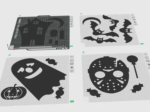 Halloween Bleach Dye Stencils