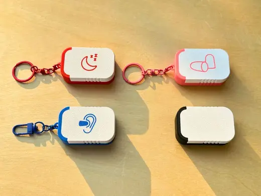 Pocket Mini Sliding Lid Earplug Case – Keychain