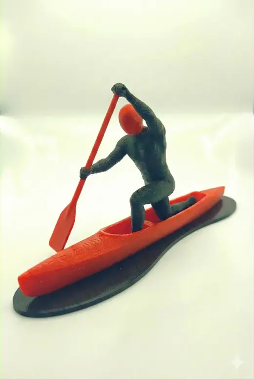 Canoeing Athlete Minimalist Square