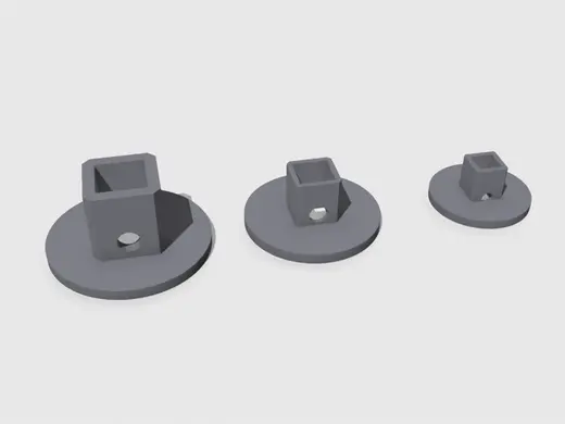 Socket adapters 1/4 - 3/8, 3/8 - 1/2, 1/2 - 3/4