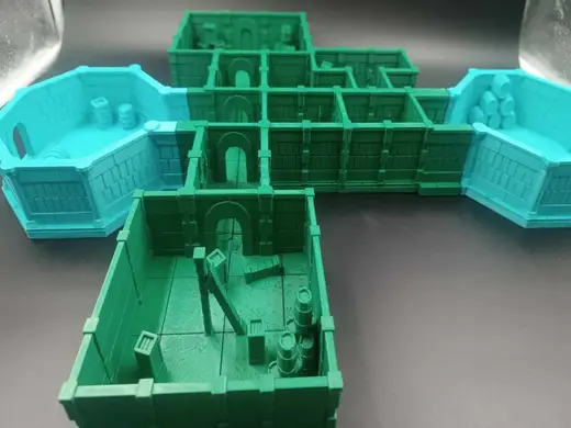 DnD Miniature Terrain Modular Maze dungeon RPG