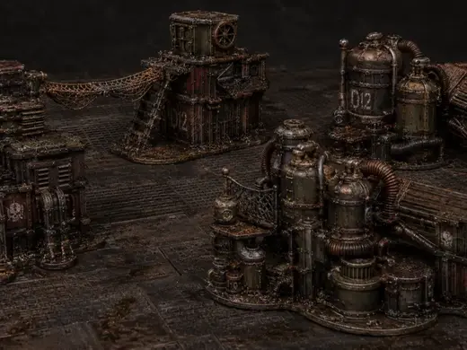 Junk Town under hive town buildings set