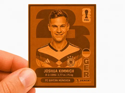 Figurita 3D de Joshua Kimmich (Album Panini 2026)