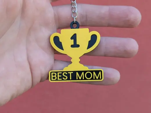 Best mom trophy - keychain