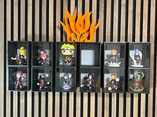 Anime figure display for acoustic panel/wall/wood