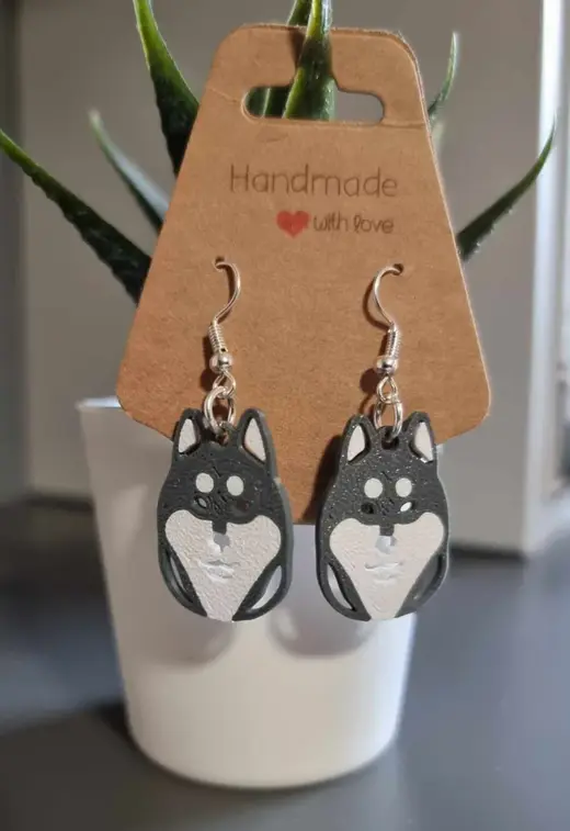 Siberian Husky Earring