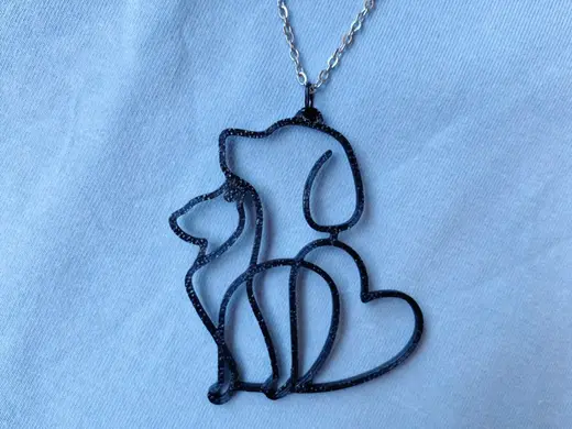 Minimalist Dog and Cat Pendant