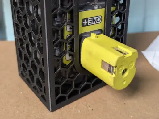 Ryobi battery holder - under shelf mount