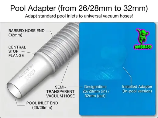 Pool Adapter (from 26-28mm to 32mm)