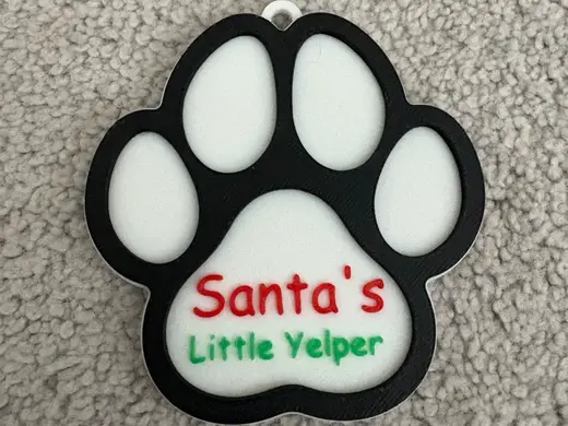 Santa's Little Yelper Ornament