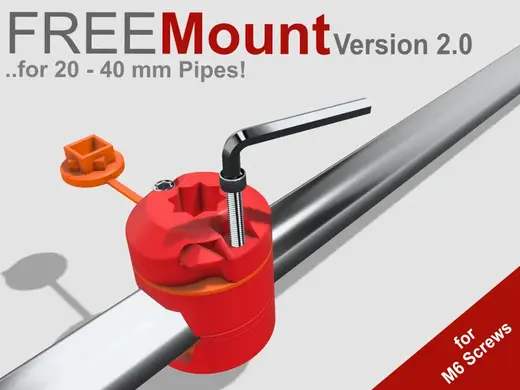 FREEMount PIPE Edition für M6 Schrauben
