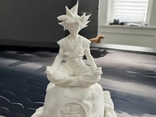 Goku Meditating on a Stone (Glasses Holder FanArt)