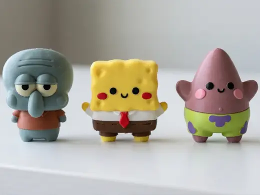 Spongebob Patrick Squidward chibi toy