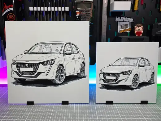 Peugeot 208 - Hueforge - 3 colors