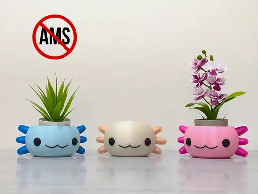 Axolotl Desk Buddy Figurine - Planter - Organizer