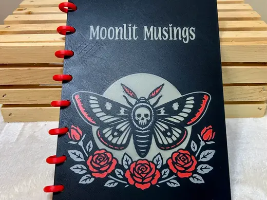 "Moonlit Musings" A5 Discbound Notebook Cover