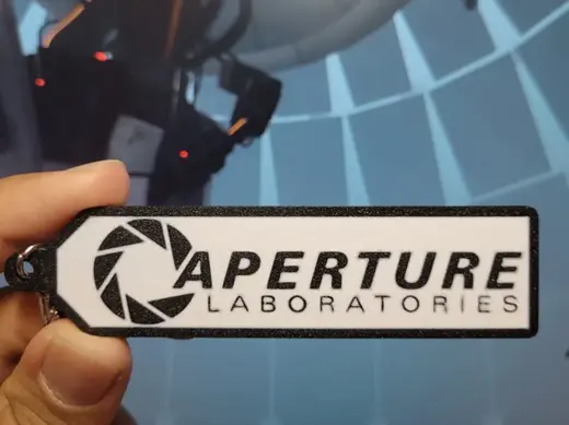 Aperture laboratories logo keychain