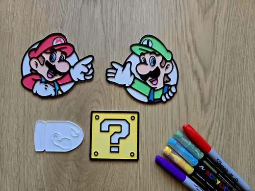 Mario Luigi Rocket DIY Coloring Set Fun Activity