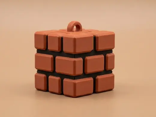 Brick Block - Super Mario - Keychain - No AMS