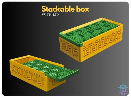 Caja con tapa deslizante - Apilable