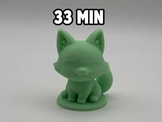 Happy Chibi Fox – 33min No-Support Cute Print