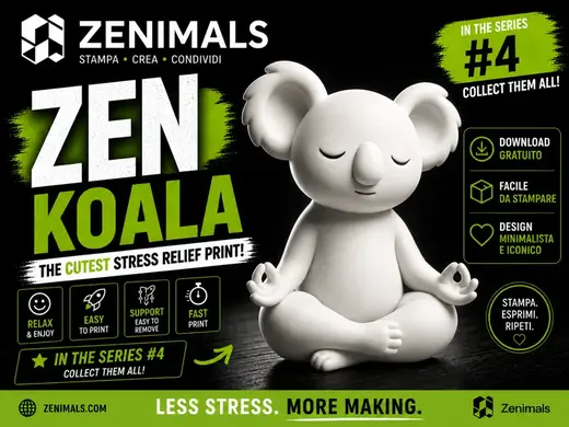KOALA ZEN - ZENIMALS SERIES #04 - EASY TO PRINT