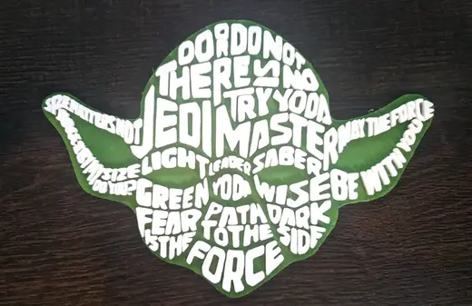 Star Wars - Yoda word art