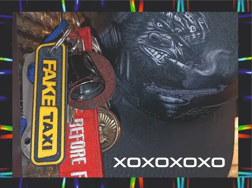 Keychain inspired by the Fake Taxi logo xoxoxoxo