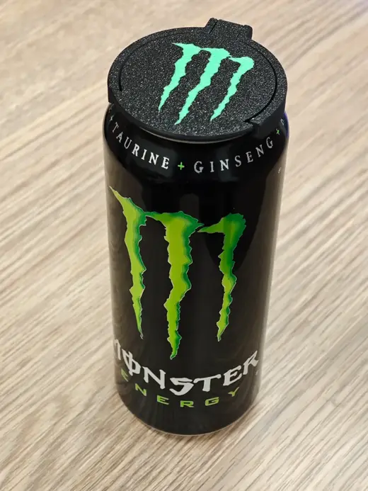Monster can lid cover, printed in Place