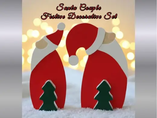 Santa Couple – Festive Decorative Set