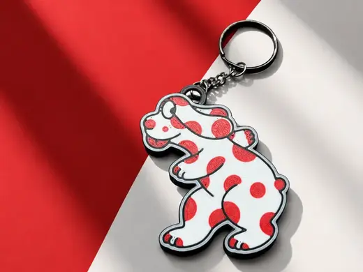 Pimpa-inspired keychain