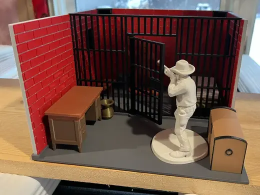 Olde West Jail Diorama with Furnishings