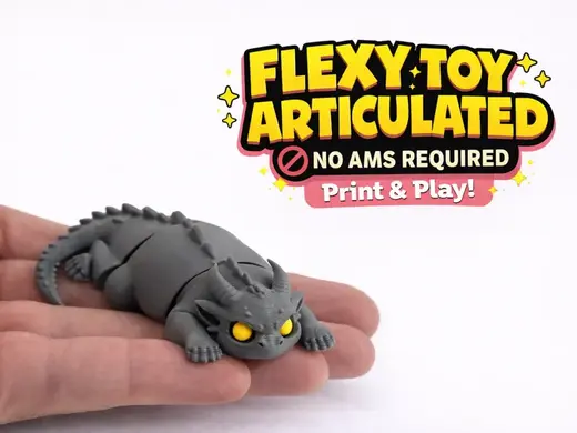 Flexi Articulated Dragon Fidget Toy v4